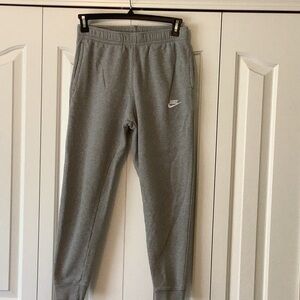 Nike fleece joggers. Size Mens Small. Light gray